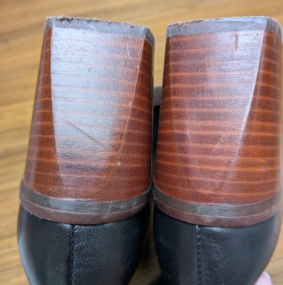 Manfield Black Leather Block Heel Classic Ankle Boots Size 37, US 6.5 - 7 - Picture 15 of 15